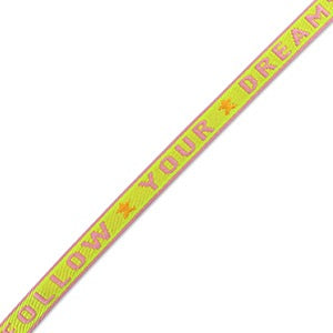 lint armbandje geel met follow your dream