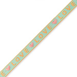 lint armbandje mint met love er op