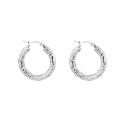 medium hoops zilverkleurig stainless steel