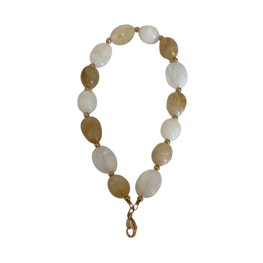 Trendy handgemaakt telefoonkoordje met kralen in verschillende kleuren inclusief inlay